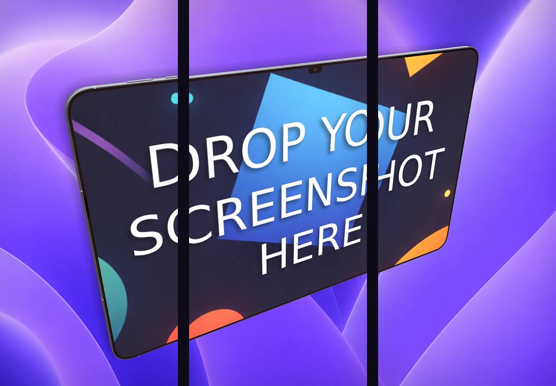 A three-frame App Store carousel screenshot strip made in Ecranify
