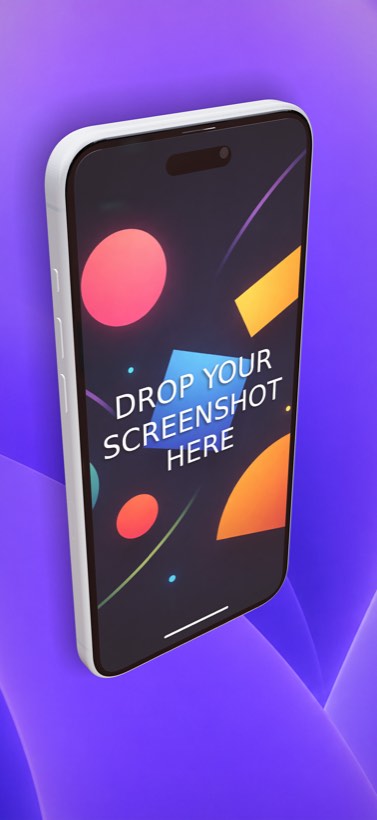 App Store screenshot with a 3D iPhone 17 Pro Max mockup made in Ecranify