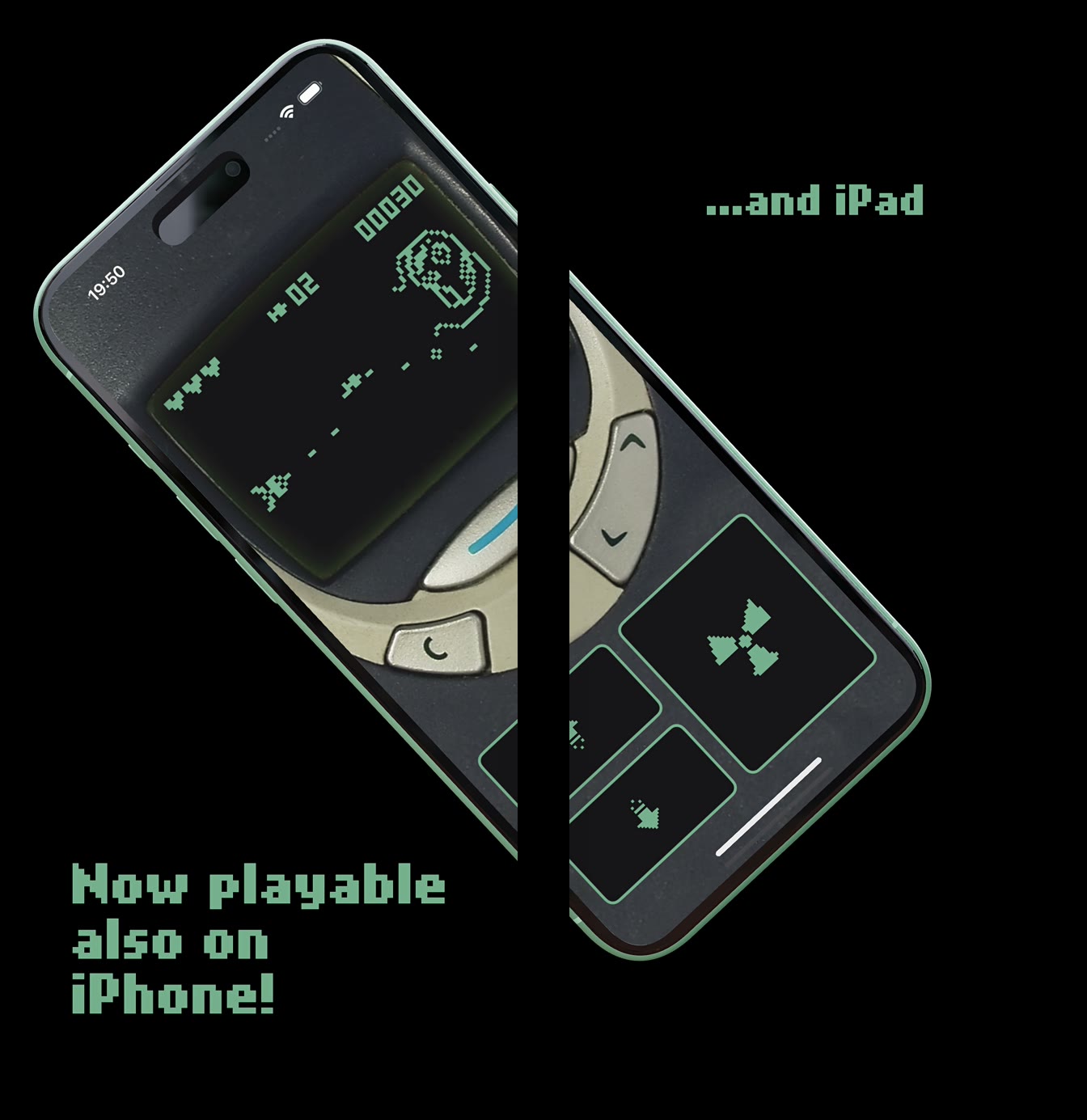 Space Impact Watch connected two-frame carousel screenshot, shown side by side
